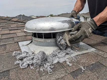 Cleaning Dryer Vent On Roof in Glendora