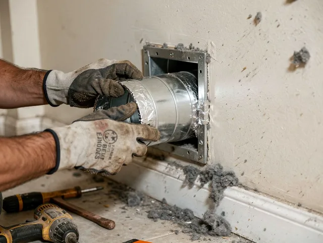 Professional dryer vent repair and installation by Glendora Dryer Vent Cleaning in Glendora